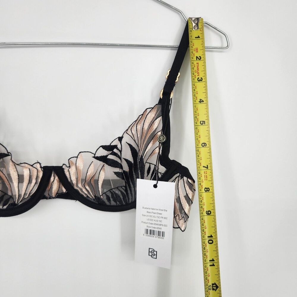 Bluebella 32C Black Pearl Sheer Katerine‎ Wired Bra NWT - Picture 7 of 7